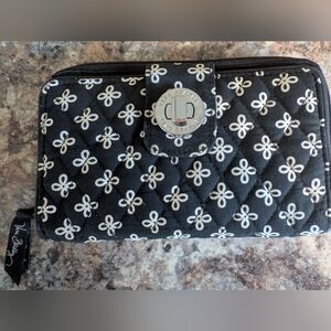 Vera Bradley Quilted Black and White Turn Lock Wallet